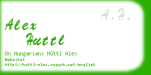 alex huttl business card