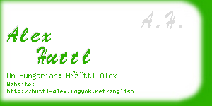 alex huttl business card